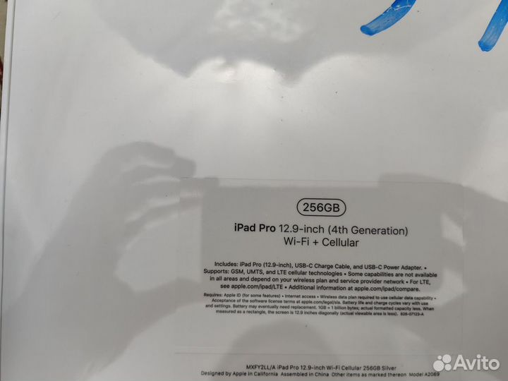Новый iPad Pro 12.9 (4th Gen) Wi-Fi + Cellular/сим