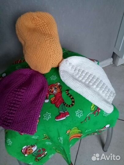 Шапочки бини ручной работы