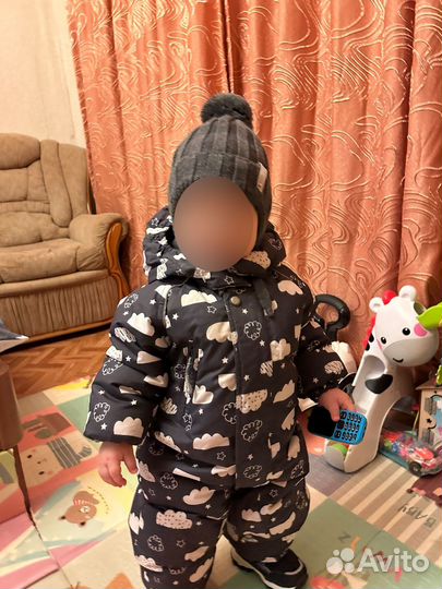 Зимний комбинезон для мальчика 80 86