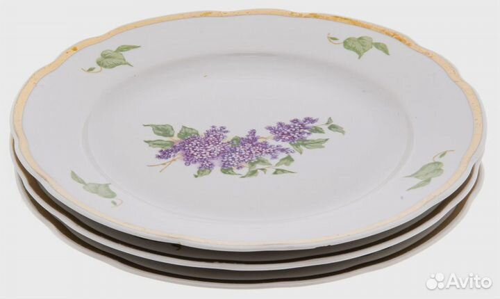 7 тарелок Дулево сирень