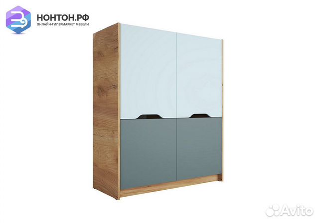 Шкаф двухдверный Rich шк-004 дуб крафт золотой / м