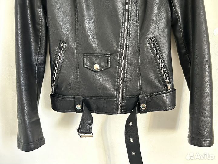 Кожаная куртка женская экокожа xs 40