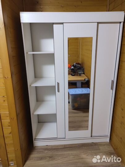 Шкаф купе с зеркалом бу белый