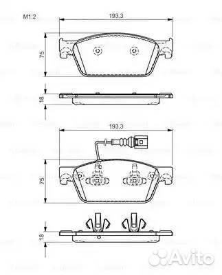 Колодки тормозные bosch 0986494553