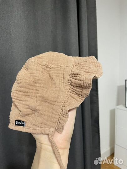 Шапка чепчик из муслина