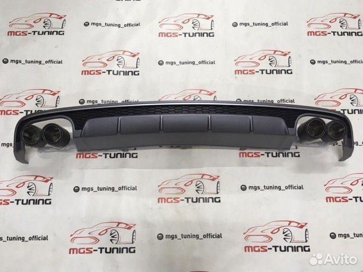 Диффузор Audi A6 14-18гг. S6 для S-line Akrapovic