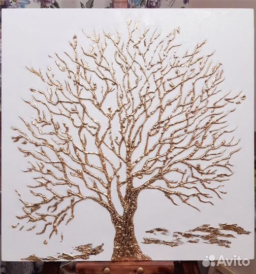 Интерьерная картина золотое дерево