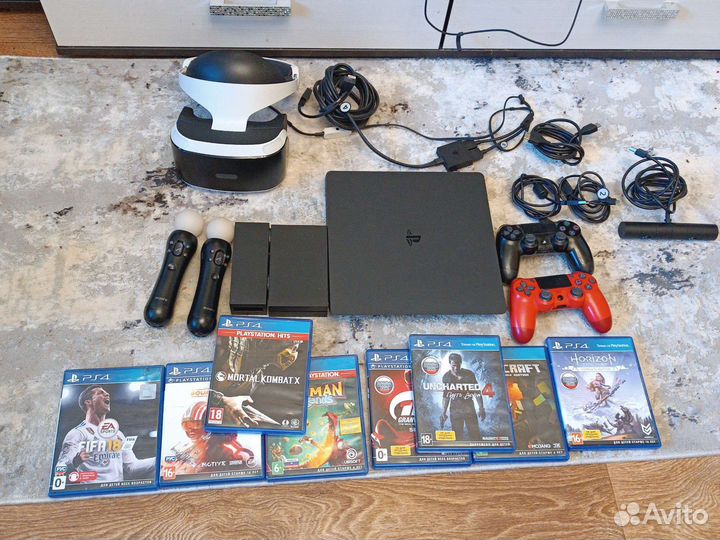 Sony PS4 Slim + PS VR + PS Camera + moves