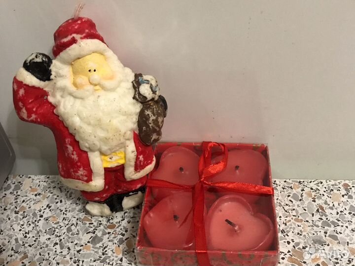 Свечи восковые фигурные 5 шт (пакетом)