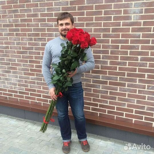 Розы высокие Доставка цветов