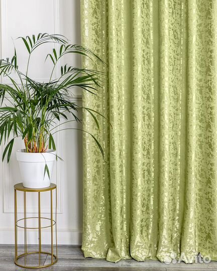 Комплект штор Версаль Светло-зеленые готовые