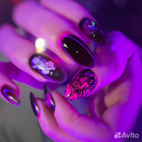 Крейзи маникюр/наращивание ногтей