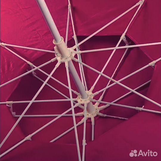 Зонт пляжный большой с клапаном с бахромой LR10D/б