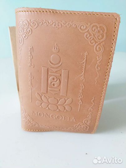 Обложка на паспорт натуральная кожа, Монголия