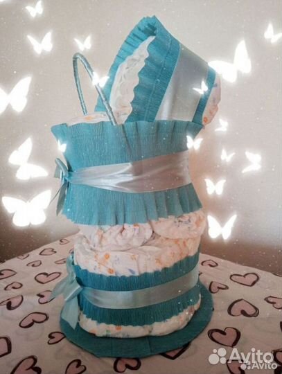 Коляска - торт из памперсов