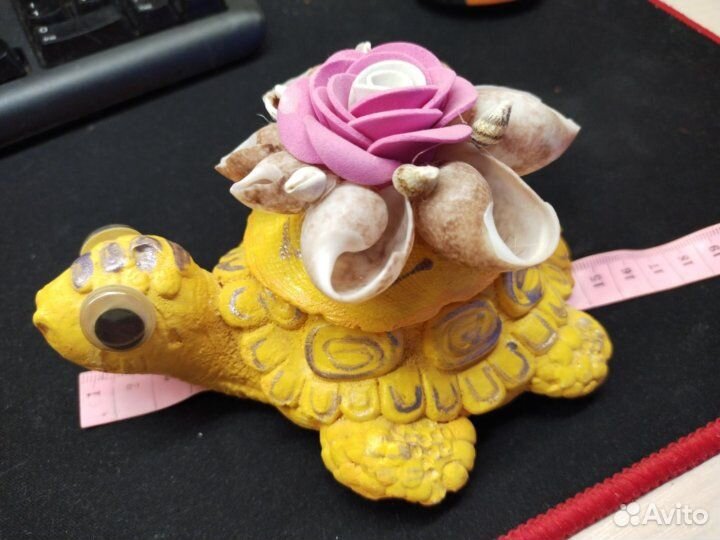 Шкатулка Черепаха с ракушками