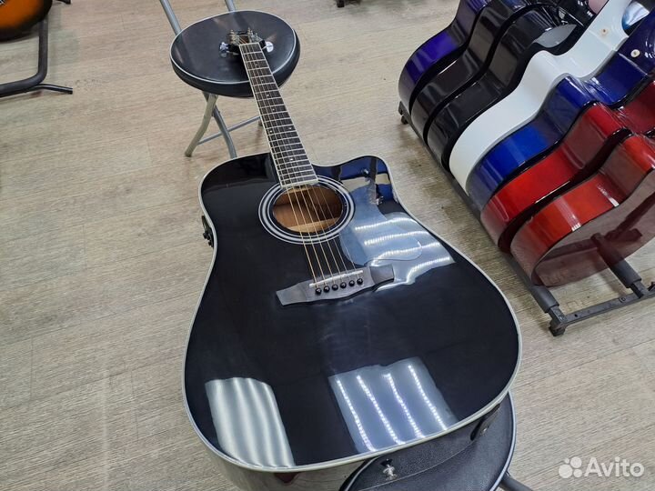 Гитара электроакустическая с подключением дредноут