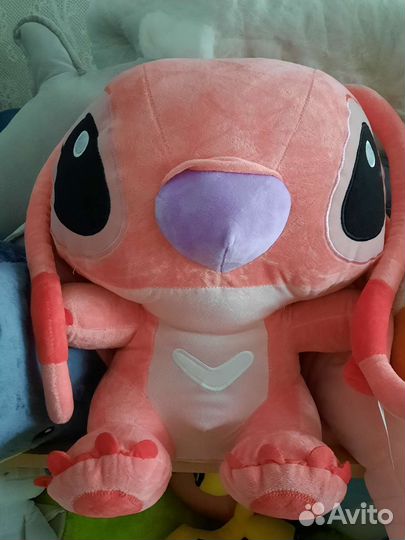 Мягкая игрушка стич розовый 45см