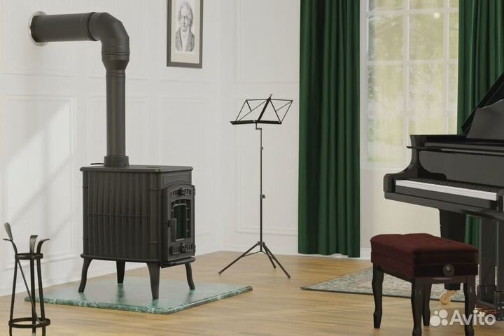 Печь камин чугунный маэстро