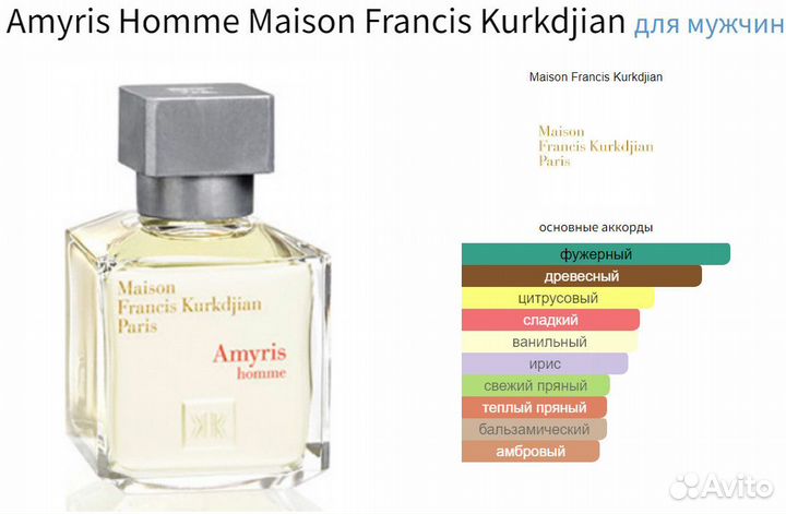 Пробники от Maison Francis Kurkdjian 2 мл Оригинал