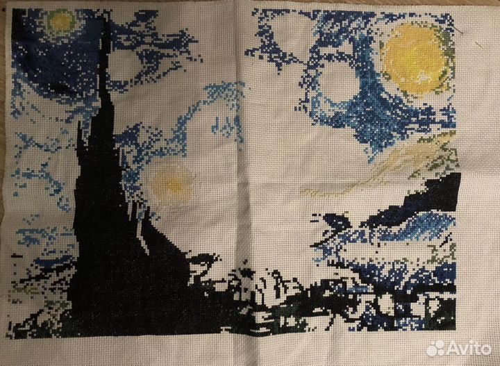 Вышивка звезная ночь