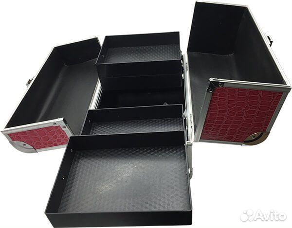 Металлический бьюти кейс средний