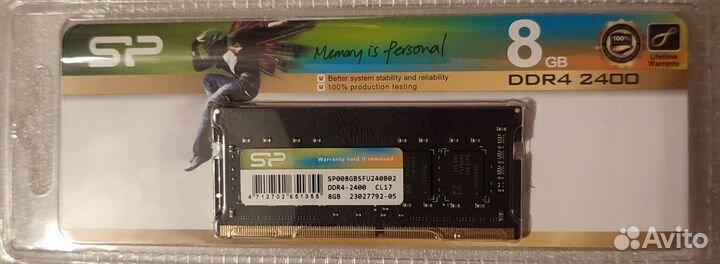 Оперативная память sodimm DDR 4 8gb 2400