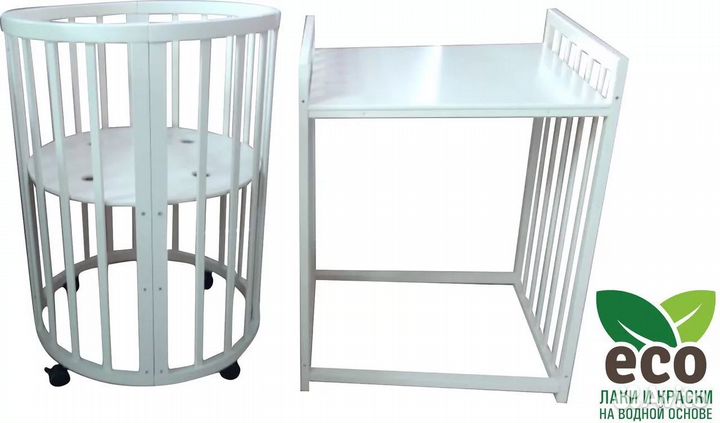 Кроватка круглая овальная