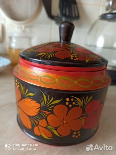 Емкости хохлома с крышками