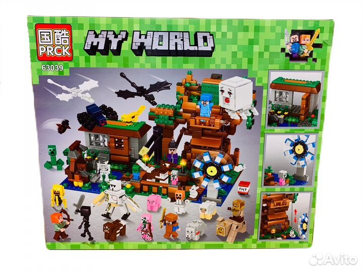 Конструктор майнкрафт 986 деталей, 24 фигурки