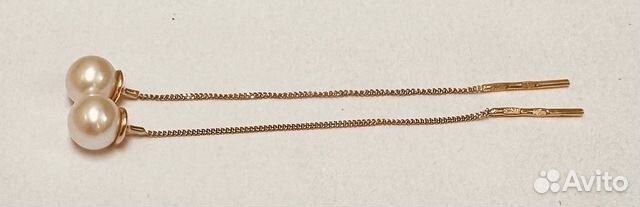 Золотые серьги с камнем