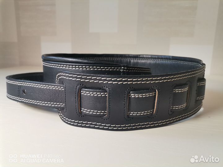 Ремень для гитары из натуральной кожи