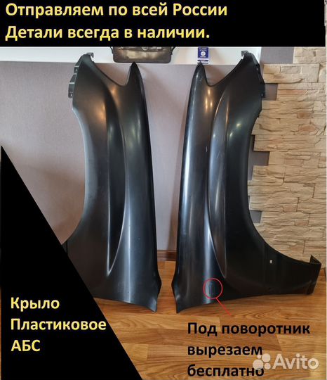 Крыло переднее пластик абс Toyota Land Cruiser 100