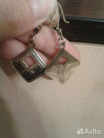Серьги, серебро