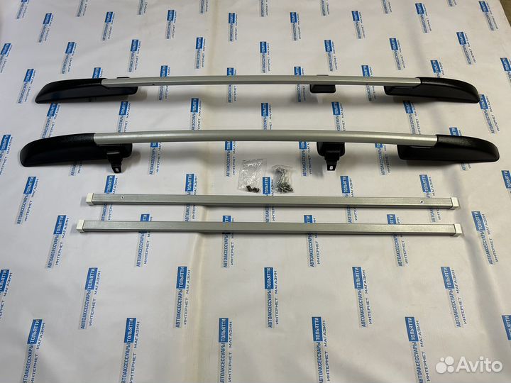 Рейлинги усиленные Шевроле-Нива серебряный муар