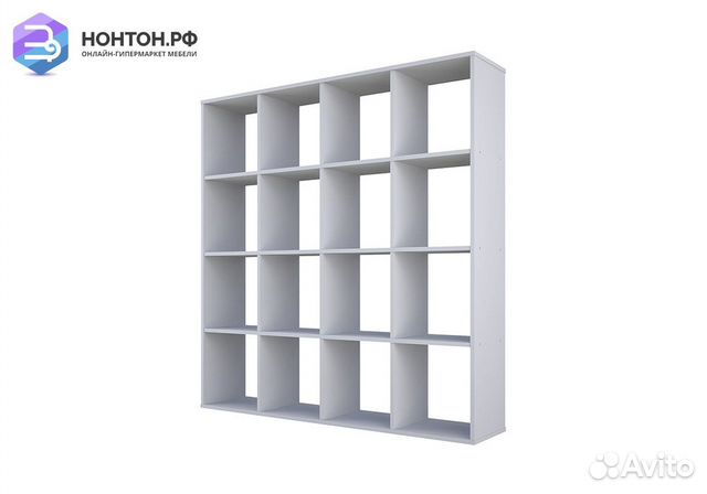 Стеллаж кубический Polini home Smart 16 секций бел