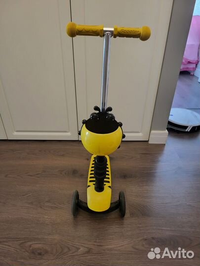 Самокат детский трехколесный с сиденьем