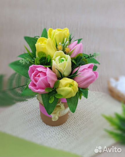 Букет цветов из мыла. Букет на день рождения