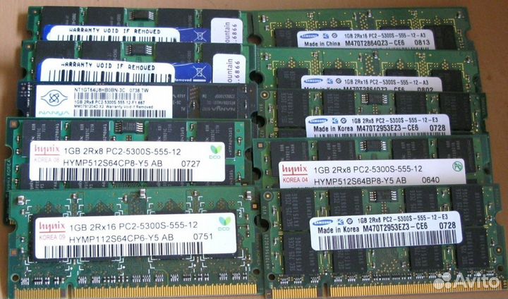 Оперативная память для ноутбука DDR2 DDR3 2gb 4gb
