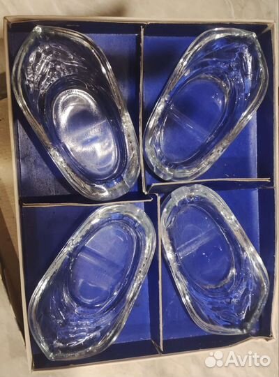 Набор индивидуальных пепельниц Bohemia 4шт.Винтаж