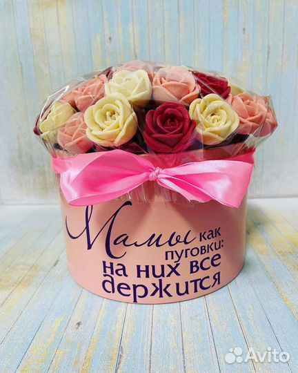 Букеты из шоколадных роз