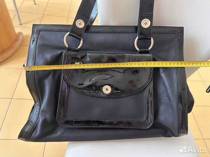 Сумка натуральная кожа черная