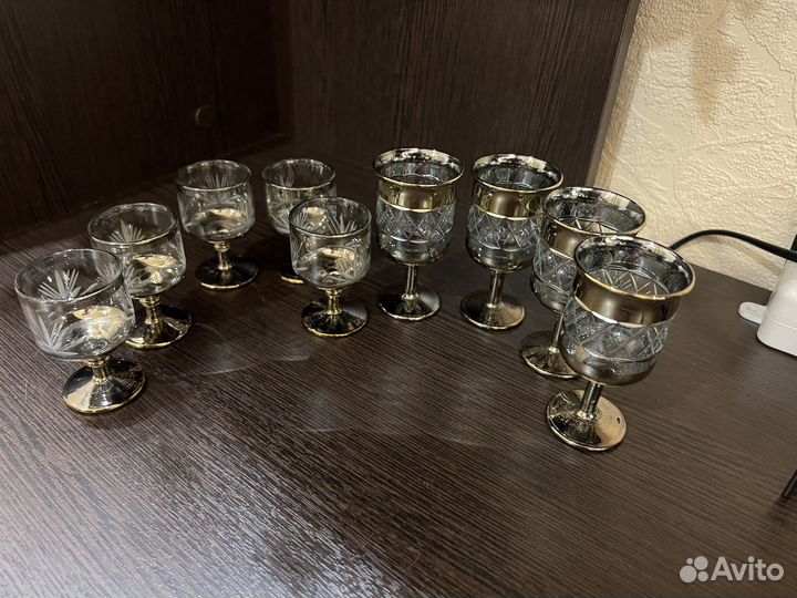 Рюмки цветное стекло хрусталь СССР