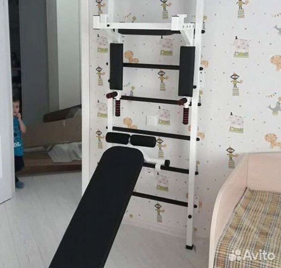 Шведская стенка усиленная белая