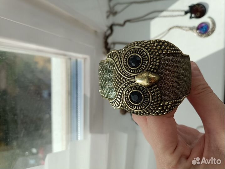 Браслет сова широкий