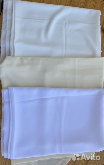 Отрезы крепа однотонного