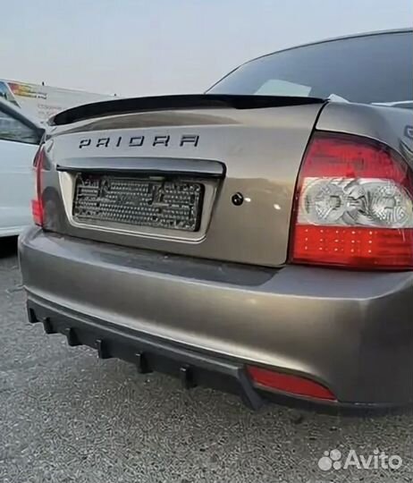 Диффузор на задний бампер приора 2 седан