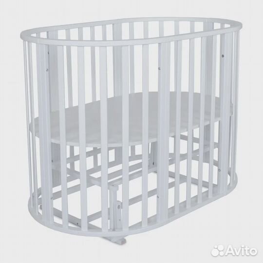 Кровать детская омега 6 в 1 (круг-овал) с универса