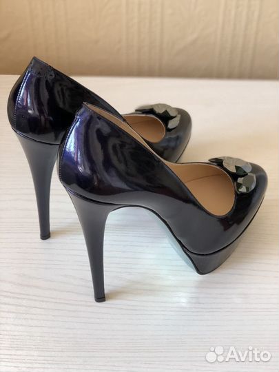 Туфли выходные, темно синие. Nando Muzi. P 40