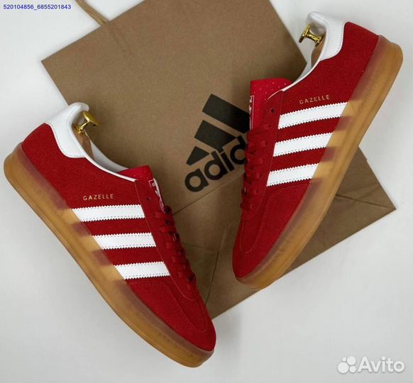 Кроссовки Adidas Gazelle Red (Арт.48217)